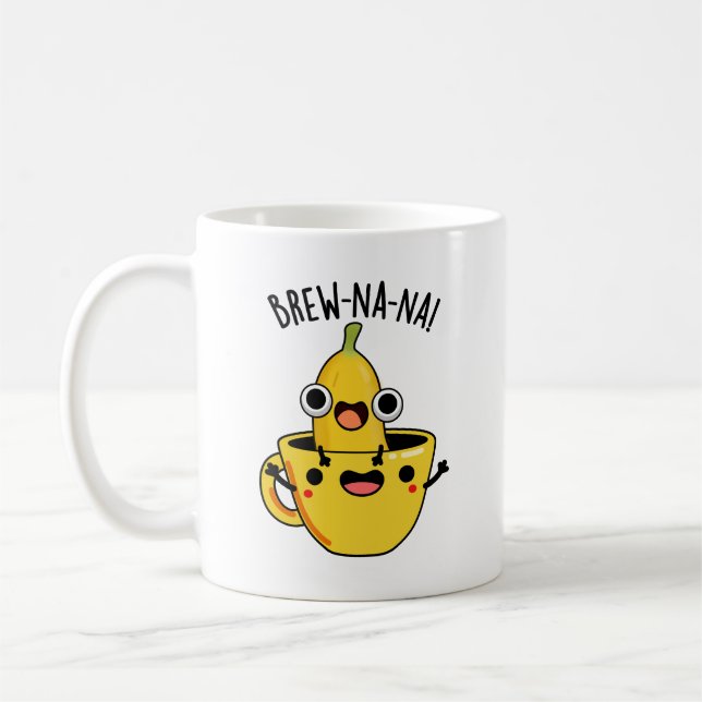 Taza De Café Brew-nana Funny Banana Pun (Izquierda)