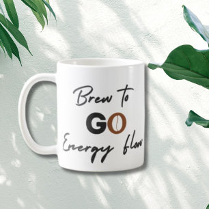 Taza De Café Brew To Go Energy Flow Mug Con Icono De Café Bean
