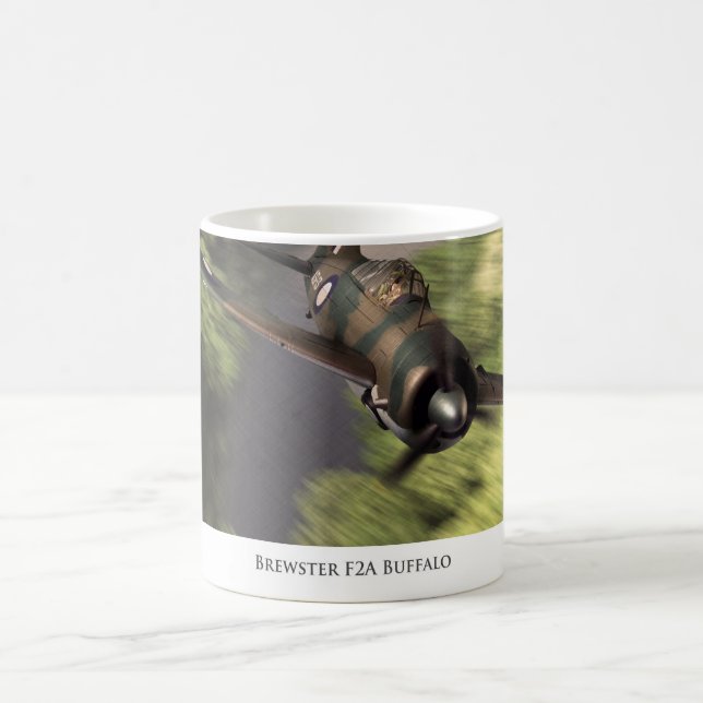 Taza De Café "Brewster F2A Buffalo"mug (Centro)