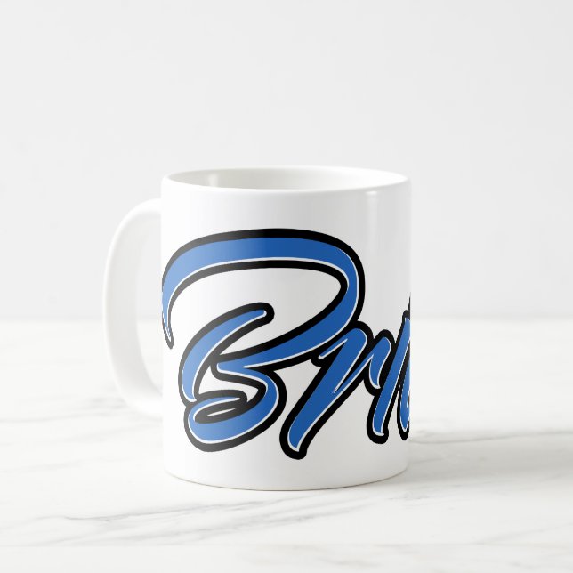 Taza De Café Brian Vorname Name blue Tasse Kaffeetasse (Anverso izquierdo)