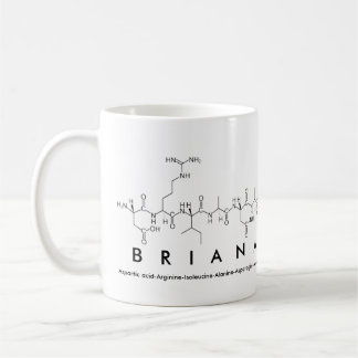 Taza De Café Briana peptide name mug