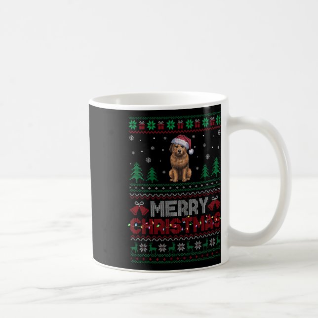 Taza De Café Briard Dog Amantes de Santa Hat (Derecha)