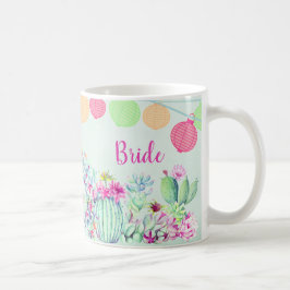 Taza De Café Bride Cactus Succulent Fiesta