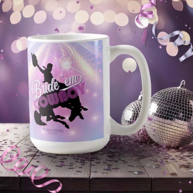 Taza De Café Bride 'em Cowboy Bachelorette v2 Team Bride ID928 (Subido por el creador)