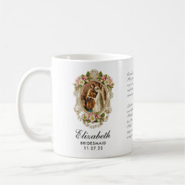 Taza De Café Bride Groom Gold Floral Prayer Bridesmaid