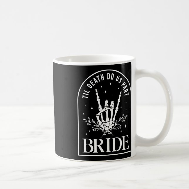 Taza De Café Bride Groom Skeleton Rock Hand Boda Hal (Derecha)