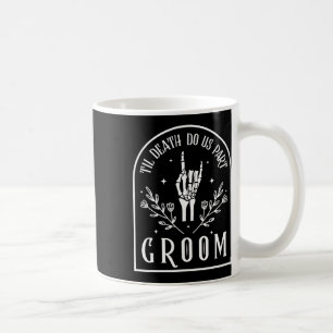 Taza De Café Bride Skeleton Boda de compromiso de Halloween gót