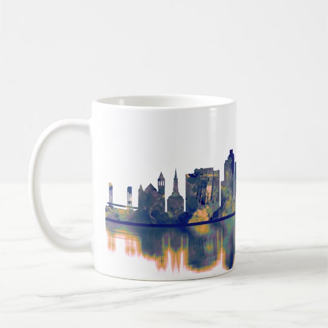Taza De Café Bridgeport Skyline (Izquierda)