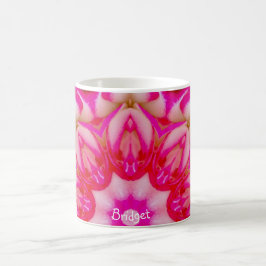Taza De Café BRIDGET ~ Fractal Rosa en miniatura personalizado 