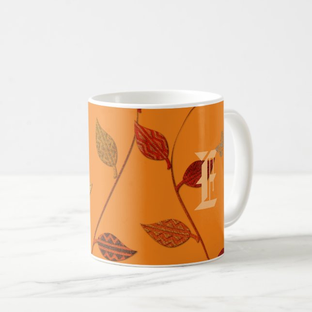 Taza De Café Bright Leaves Monogramed Mug (Anverso derecho)