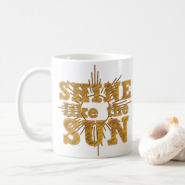 Taza De Café Brilla como el sol (Con donut)