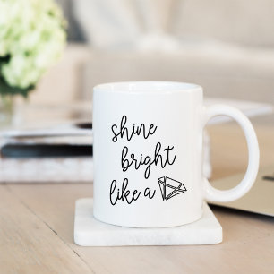 Taza De Café Brillante brillante como un diamante