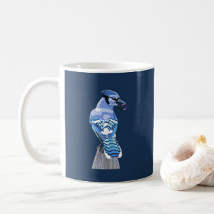 Taza De Café Brillante Jay Azul