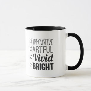 Taza de café BRILLANTE, lista de control