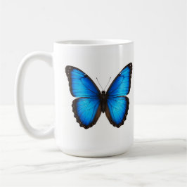 Taza De Café Brillante morfo azul
