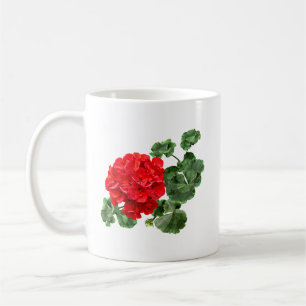 Taza De Café Brillante Red Geranium