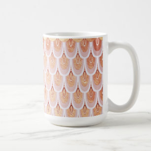 Taza De Café Brillante Salmon Purpurina rosa Sirenita Pescado E