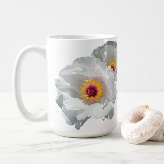 Taza De Café Brillante White Peony Mug (Con donut)
