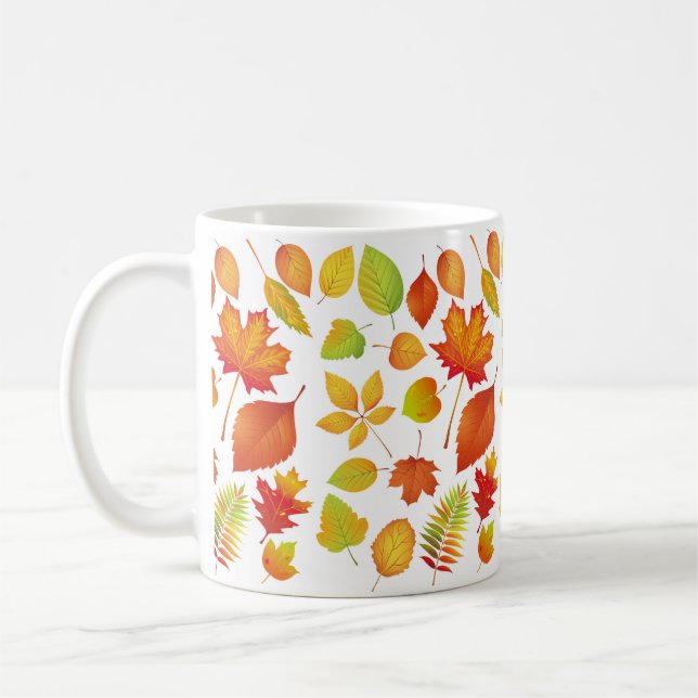 Taza De Café Brillantes hojas otoñales (Izquierda)