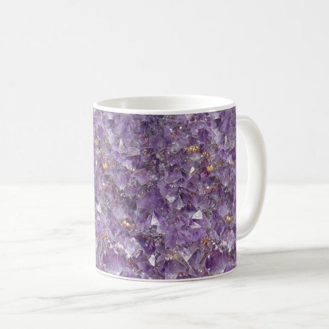 Taza De Café Brillo de Amatista Dorada (Anverso derecho)