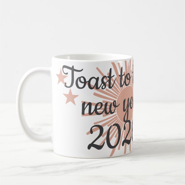 Taza De Café Brindis por el Año Nuevo  (Izquierda)