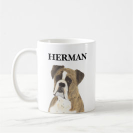 Taza De Café Brindle Boxer Personalizado Bebida de perro