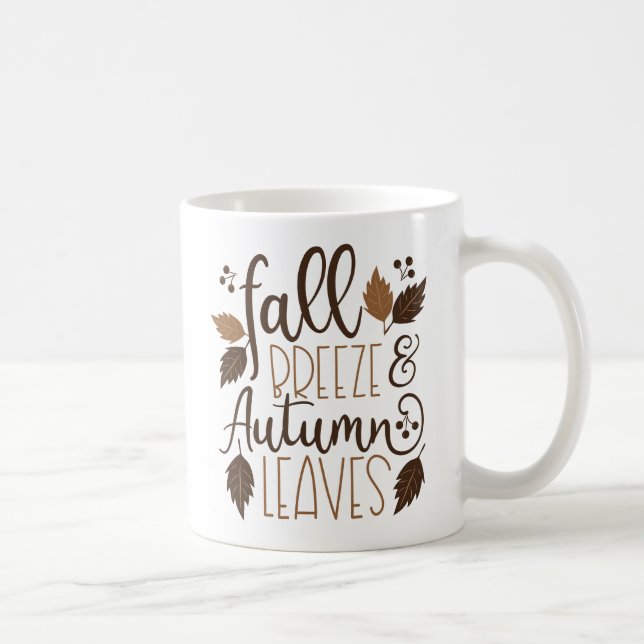 Taza De Café Brisa de otoño hojas de otoño (Derecha)