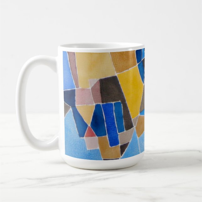 Taza De Café Brisa Geométrica Tranquila (Izquierda)