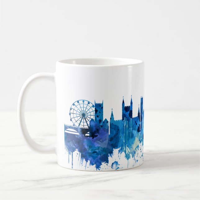 Taza De Café Bristol England Skyline Blue (Izquierda)