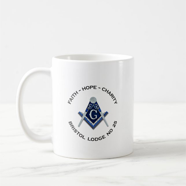 Taza De Café Bristol Masonic Mug (Izquierda)