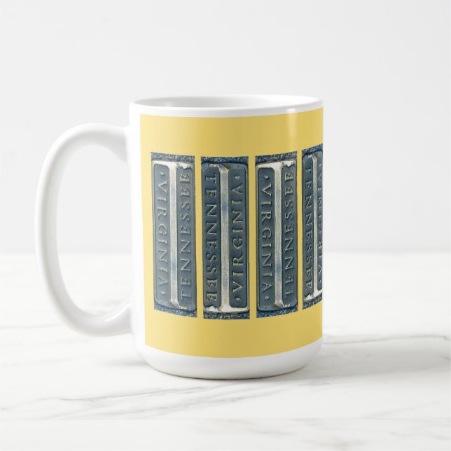 Taza De Café Bristol Virginia Tennessee Marker Kitchen Toalla (Izquierda)