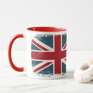 TAZA DE CAFÉ BRITÁNICA APENADA DE LA BANDERA DE