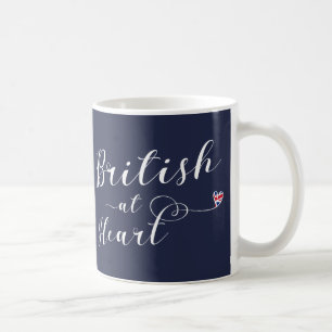 Taza De Café Británico en Heart Mug, Gran Bretaña