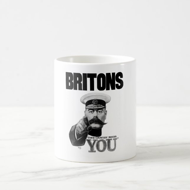 Taza De Café Británico su país le necesitan - señor Kitchener (Centro)