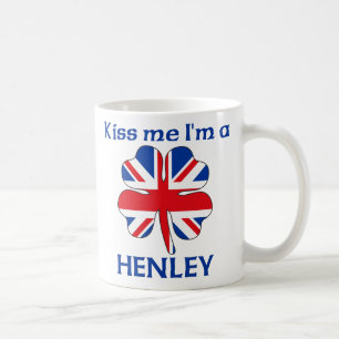 Taza De Café Británicos personalizados me besan que soy Henley