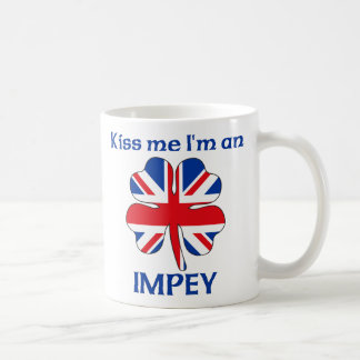 Taza De Café Británicos personalizados me besan que soy Impey