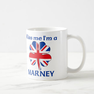 Taza De Café Británicos personalizados me besan que soy Marney