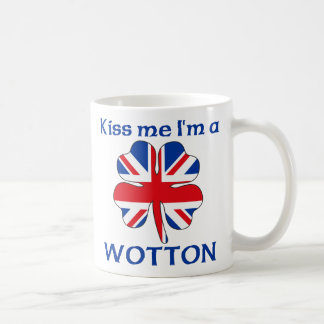 Taza De Café Británicos personalizados me besan que soy Wotton