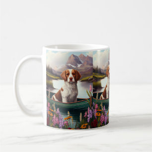 Taza De Café Brittany Spaniel en una Paleta: Una Aventura Escén