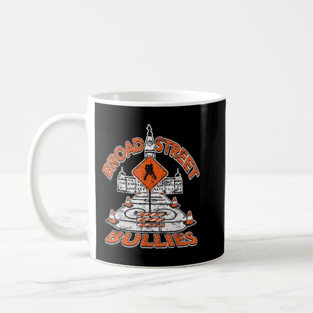 Taza De Café Broad Street Bullies Filadelfia Naranja y negro (Izquierda)