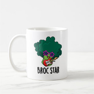 Taza De Café Broc Star Funny Brocolli Rock Star Pun