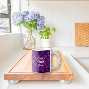Taza De Café Brocade Púrpura Oscuro (Multi Pattern)