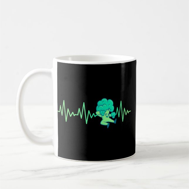 Taza De Café Broccoli Heartbeat Jardín Gardener Veget (Izquierda)