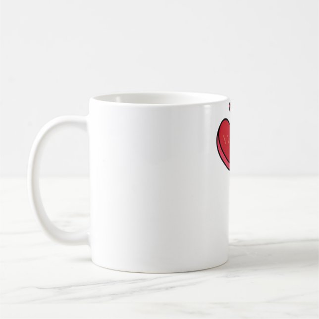 Taza De Café Broken Heart Lollipop Candy Red (Izquierda)