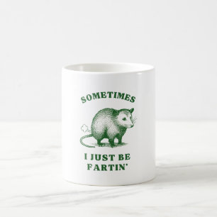 Taza De Café Broma de Flatulencia de Zarigüeya – A veces simple