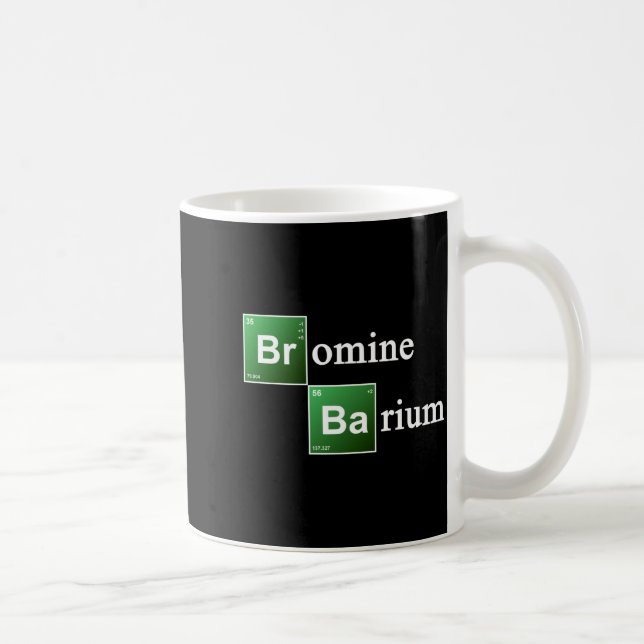 Taza De Café Bromine And Barium Periodic Table Chemistry Elemen (Derecha)