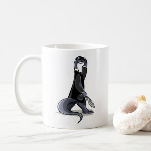Taza De Café Brontosauro Vestido Como Personaje De Película.