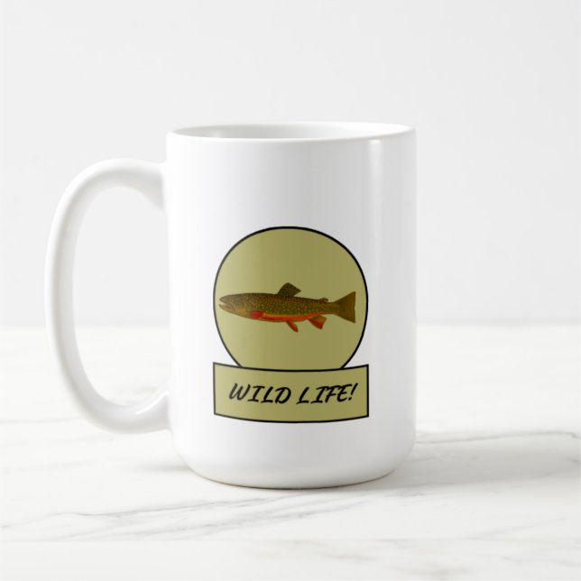 Taza De Café Brook Trout White Mug (Izquierda)