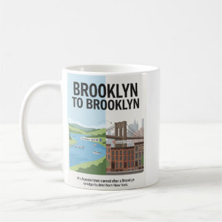 Taza De Café Brooklyn: Australia + Conexión gemela de Nueva Yor
