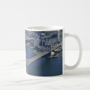 Taza De Café Brooklyn y Manhattan del aire, Nueva York, los